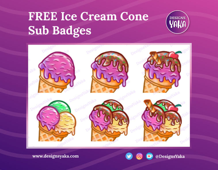 Ice Cream Sub Badges